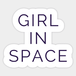 Girl In Space Classic Purple Sticker